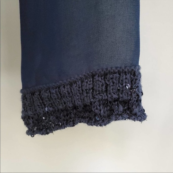 INC Navy Sequin Knit Top Sz S NWOT - Picture 4 of 7